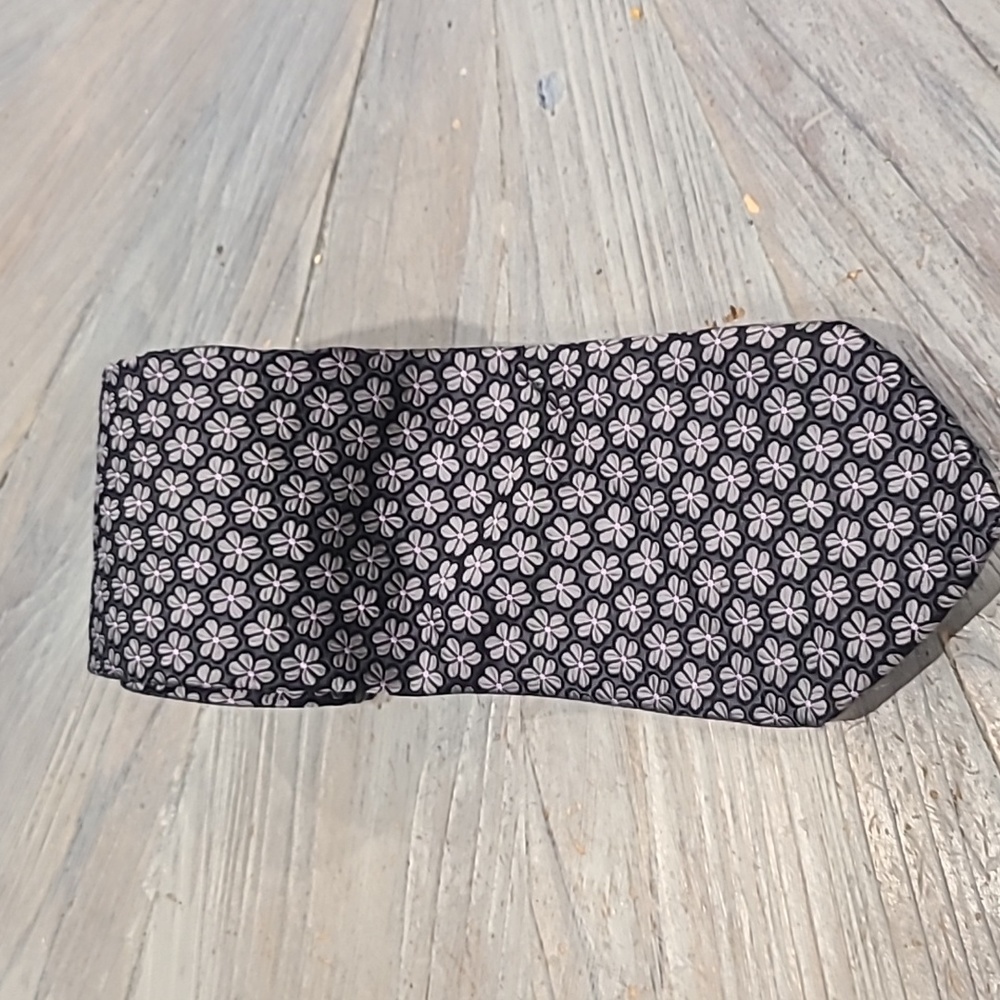 Ted Baker 100% silk floral pattern tie black,  grey, pink